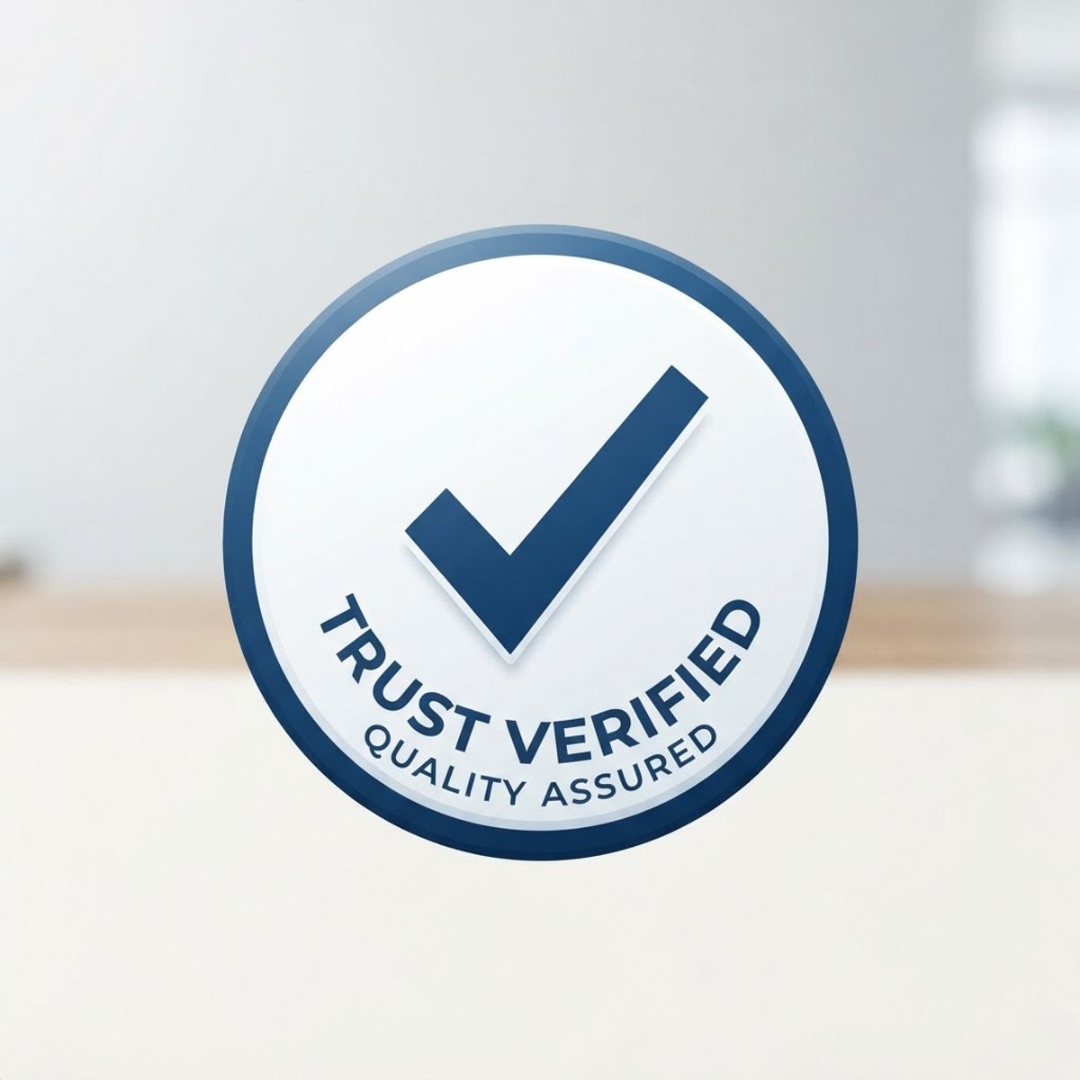 Gecertificeerd betrouwbaarheidsembleem met vinkje